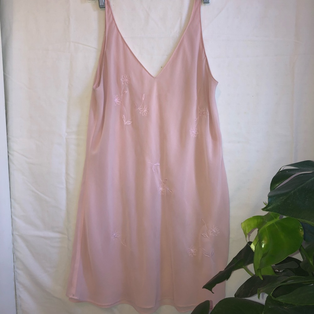 Fluttery embroidered slip dress